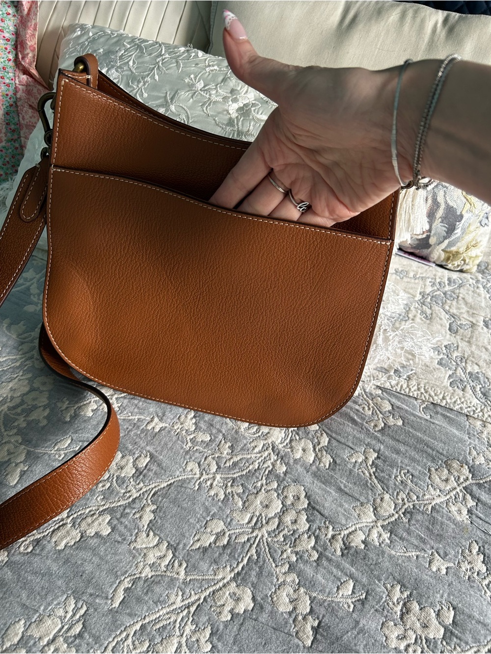 Ralph Lauren Leather Convertible satchel crossbody Bag - Picture 9 of 15
